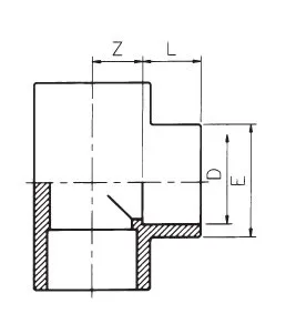 TRÓJNIK PVC 90' KW/KW/KW